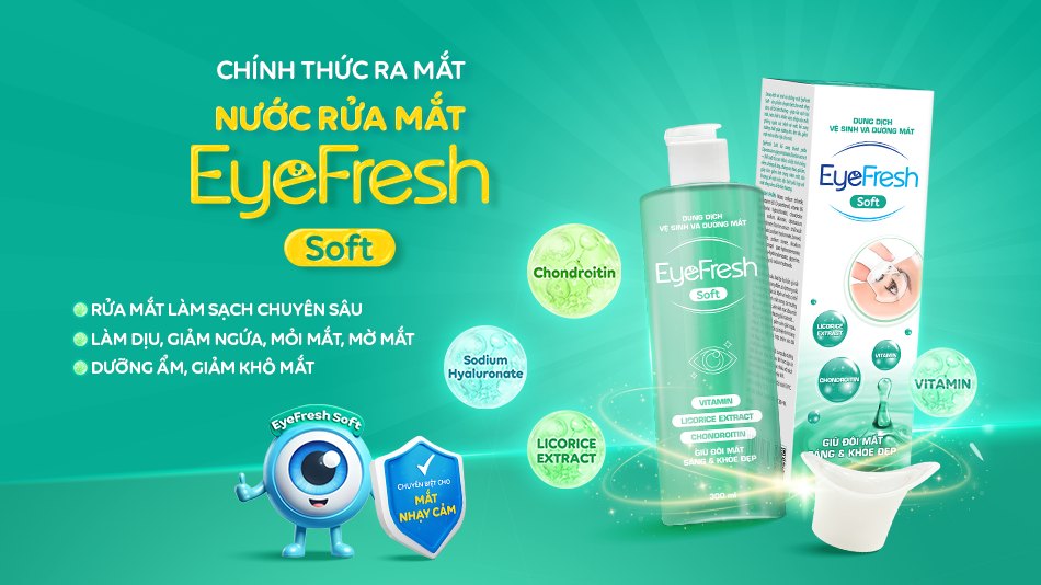 Nước rửa mắt EyeFresh Soft mang đến nhiều công dụng trong một sản phẩm